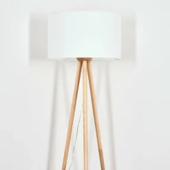 Lampes En Tissu-hofstein Flemming Lampadaire Écru, 1 lumière