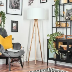 Lampes En Tissu-hofstein Flemming Lampadaire Écru, 1 lumière