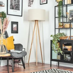 Lampes En Tissu-hofstein Flemming Lampadaire Écru, 1 lumière