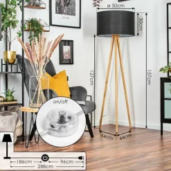 Lampes En Tissu-hofstein Flemming Lampadaire Écru, 1 lumière