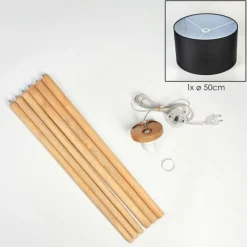 Lampes En Tissu-hofstein Flemming Lampadaire Écru, 1 lumière