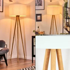 Lampes En Tissu-hofstein Flemming Lampadaire Écru, 1 lumière