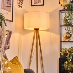 Lampes En Tissu-hofstein Flemming Lampadaire Écru, 1 lumière