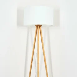 Lampes En Tissu-hofstein Flemming Lampadaire Écru, 1 lumière