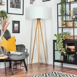 Lampes En Tissu-hofstein Flemming Lampadaire Écru, 1 lumière