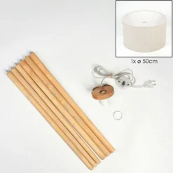 Lampes En Tissu-hofstein Flemming Lampadaire Écru, 1 lumière