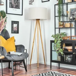 Lampes En Tissu-hofstein Flemming Lampadaire Écru, 1 lumière