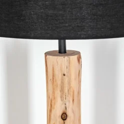 Lampes En Tissu-hofstein Flemming Lampadaire Écru, Noir, 1 lumière