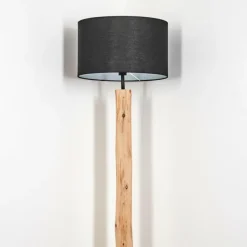 Lampes En Tissu-hofstein Flemming Lampadaire Écru, Noir, 1 lumière