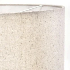 Lampes En Tissu-hofstein Flemming Lampadaire Écru, Noir, 1 lumière