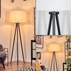 Lampes En Tissu-hofstein Flemming Lampadaire Noir, 1 lumière