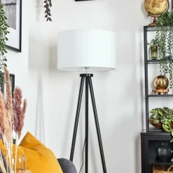 Lampes En Tissu-hofstein Flemming Lampadaire Noir, 1 lumière