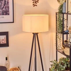 Lampes En Tissu-hofstein Flemming Lampadaire Noir, 1 lumière