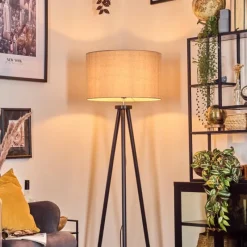 Lampes En Tissu-hofstein Flemming Lampadaire Noir, 1 lumière