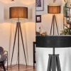 Lampes En Tissu-hofstein Flemming Lampadaire Noir, 1 lumière