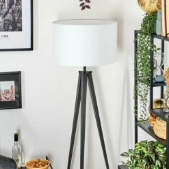 Lampes En Tissu-hofstein Flemming Lampadaire Noir, 1 lumière