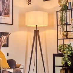 Lampes En Tissu-hofstein Flemming Lampadaire Noir, 1 lumière