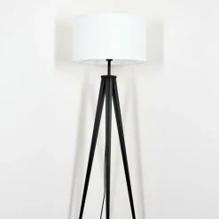 Lampes En Tissu-hofstein Flemming Lampadaire Noir, 1 lumière