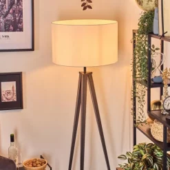 Lampes En Tissu-hofstein Flemming Lampadaire Noir, 1 lumière