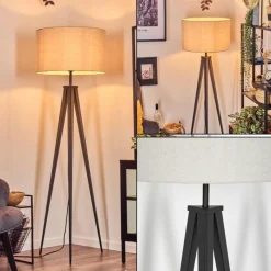 Lampes En Tissu-hofstein Flemming Lampadaire Noir, 1 lumière