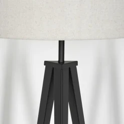 Lampes En Tissu-hofstein Flemming Lampadaire Noir, 1 lumière