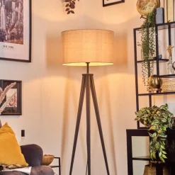 Lampes En Tissu-hofstein Flemming Lampadaire Noir, 1 lumière