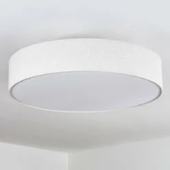 Lampes En Tissu-hofstein Foggia Plafonnier Nickel mat, 3 lumières