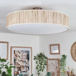 hofstein Foggia Plafonnier Nickel mat, 3 lumières