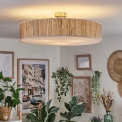 hofstein Foggia Plafonnier Nickel mat, 3 lumières