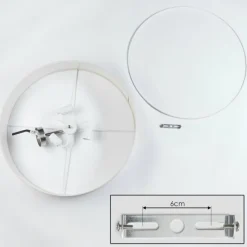 hofstein Foggia Plafonnier Nickel mat, 3 lumières