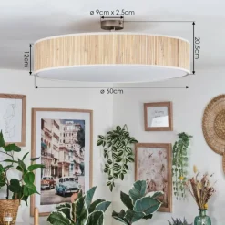 hofstein Foggia Plafonnier Nickel mat, 3 lumières