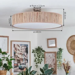 hofstein Foggia Plafonnier Nickel mat, 3 lumières