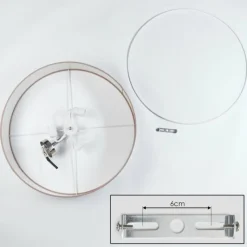 hofstein Foggia Plafonnier Nickel mat, 3 lumières