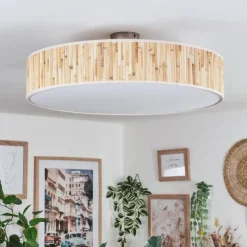 Lampes En Tissu-hofstein Foggia Plafonnier Nickel mat, 3 lumières