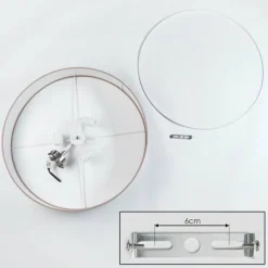 Lampes En Tissu-hofstein Foggia Plafonnier Nickel mat, 3 lumières