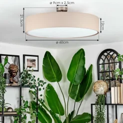 Lampes En Tissu-hofstein Foggia Plafonnier Nickel mat, 3 lumières