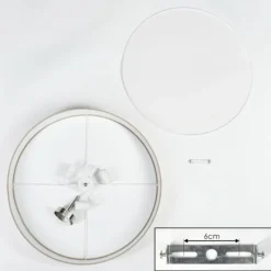 Lampes En Tissu-hofstein Foggia Plafonnier Nickel mat, 3 lumières