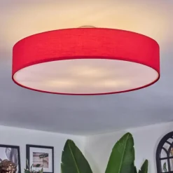 Lampes En Tissu-hofstein Foggia Plafonnier Nickel mat, 3 lumières