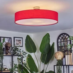 Lampes En Tissu-hofstein Foggia Plafonnier Nickel mat, 3 lumières