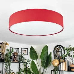 Lampes En Tissu-hofstein Foggia Plafonnier Nickel mat, 3 lumières