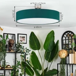 Lampes En Tissu-hofstein Foggia Plafonnier Nickel mat, 3 lumières