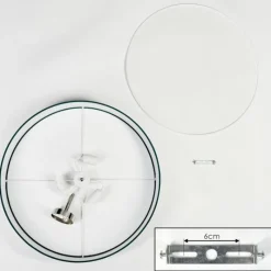 Lampes En Tissu-hofstein Foggia Plafonnier Nickel mat, 3 lumières