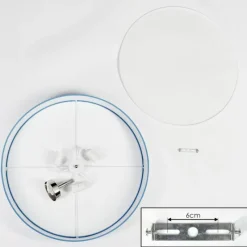 Lampes En Tissu-hofstein Foggia Plafonnier Nickel mat, 3 lumières