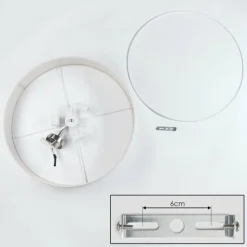 Lampes En Tissu-hofstein Foggia Plafonnier Nickel mat, 3 lumières