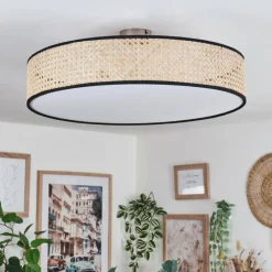 Lampes En Tissu-hofstein Foggia Plafonnier Nickel mat, 3 lumières