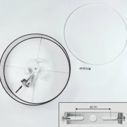 Lampes En Tissu-hofstein Foggia Plafonnier Nickel mat, 3 lumières