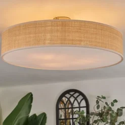 hofstein Foggia Plafonnier Nickel mat, 3 lumières