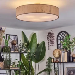 Lampes En Tissu-hofstein Foggia Plafonnier Nickel mat, 3 lumières