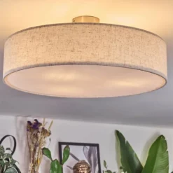 Luminaires Scandinaves-hofstein Foggia Plafonnier Nickel mat, 3 lumières
