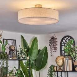 Luminaires Scandinaves-hofstein Foggia Plafonnier Nickel mat, 3 lumières